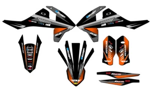 2017-2018 EXC SURGE Black Senge Graphics Kit Compatible with KTM - Foto 1 di 10