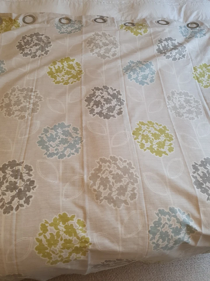 NEXT floral eyelet Curtains 1 Pair 135cm X 137cm - Image 1 of 4