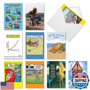 NobleWorks 10 Assorted Box Set Retirement Greeting Cards w/ 5 x 7 Inch Envelo - Picture 1 of 5