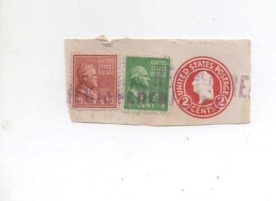 United States used cut square U429 804 823 purple registered cancel - Image 1 of 2