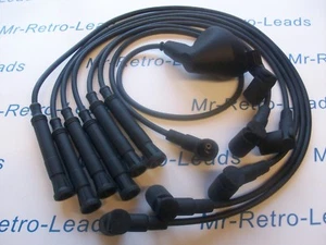 BLACK 7MM IGNITION LEADS FOR 628CSi M30 B28 E30 325i 325 M20 B25 E24 QUALITY HT - Picture 1 of 2