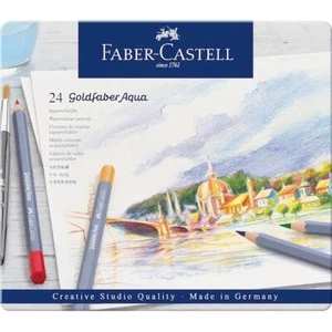 Faber-Castell Goldfaber Aqua Watercolour Pencils - 24pcs Tin - Picture 1 of 2