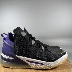 Nike Lebron XVIII 18 "Lakers" CQ9283-004 Herren Größe 9,5 Basketball schwarz metallic - Bild 1 von 7