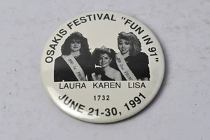 1991 Osakis Festival Pinback Button - Minnesota - Bild 1 von 3