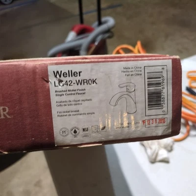 Pfister LG42-WR0K Brushed Nickel Weller 1.2 GPM Single Hole Bathroom Faucet NEW! - Image 1 of 2