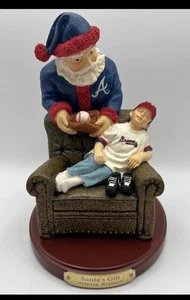 Atlanta Braves MLB Baseball Rare Collectible Christmas Santa's Gift Figurine - Picture 1 of 3