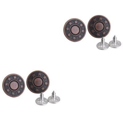  100 Sätze 17mm No-SEW-Stern-Muster-Tack-Snap-Jeans-Knöpfe mit Schraube (rotes - Bild 1 von 4