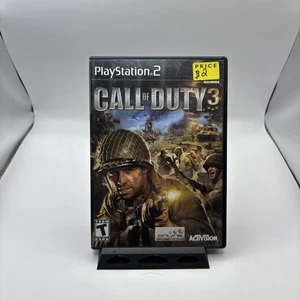 Call of Duty 3 (PlayStation 2) PS2 Completo CIB Etiqueta Negra - Imagen 1 de 8