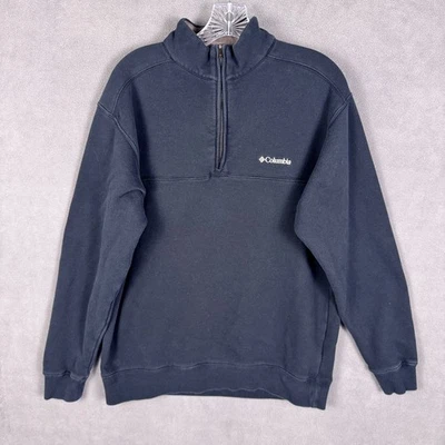 Columbia Sweatshirt Herren Gr. M Quarter Zip Fleecepullover Sweater schwarz - Bild 1 von 4
