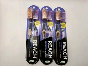 6-Pack Reach Essentials Soft Bristle 2- Count Toothbrushes with FREE Brush Cap - Bild 1 von 2