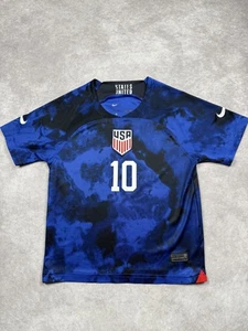 Maglia Nazionale Stati Uniti Giovanile Grande Blu Nera Calcio Pulisic 10 Nike - Foto 1 di 20