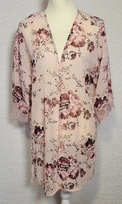 Plumero Kimono Boho Floral Transparente Flor de Pared Mediano Crochet Encaje 0989 Foto 1 de 4