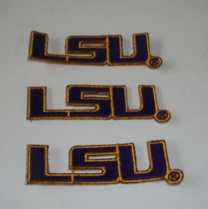 Menge 3 LSU Tiger 3" Bügelbild gestickter Aufnäher ~ USA-Verkäufer ~ KOSTENLOSE Sendungsverfolgung!! - Bild 1 von 5