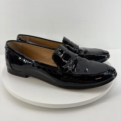 Mocasines Banana Republic charol festoneado negro para mujer talla 9M Foto 1 de 4