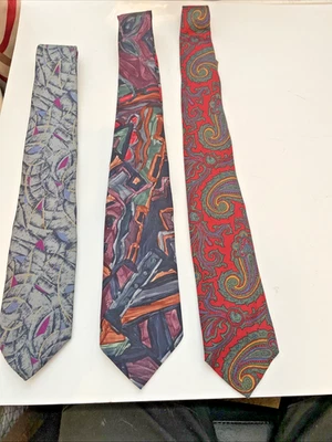 Corbata Three G. Marcus, polo y mezcla de seda italiana para hombre ~ cachemira ~ usada Foto 1 de 4