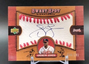 Tarjeta autografiada Andruw Jones 2002 Upper Deck Sweet Spot Signatures/291 Atl JK3 - Imagen 1 de 2
