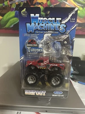 BIGFOOT Monster Truck Muscle Machines  1:64 Scale 2003 Jurassic Park M064-03-04 - Image 1 of 2