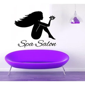 Woman Girl Model Beauty Salon Decor Interior Home Decor Vinyl Art Bathroom Wall - Picture 1 of 2
