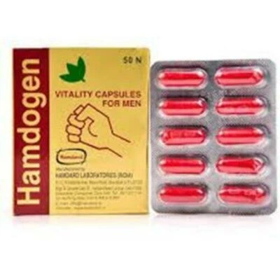 Hamdard Hamdogen Vitality 50 Cápsulas Debilidad Sexual Masculina Hombres Envío Gratis Foto 1 de 4