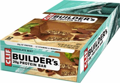Clif Bar Builders Barra Proteica Chocolate Menta Caja de 12 Foto 1 de 2
