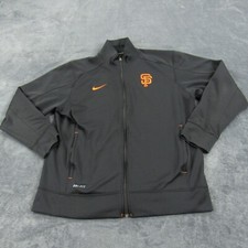 San Francisco Giants Jacket Mens Large Black MLB Baseball Full Zip Dri Fit Nike