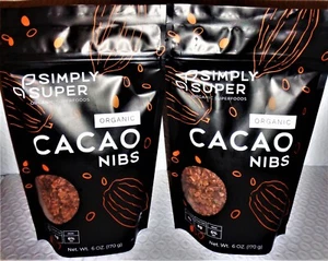 Superfoods Roasted Organic Cacao Nibs Lots of 1, 2, 3, 4 & 6 ( 6 Oz/170 g ) Ea.* - Picture 1 of 6