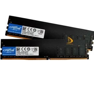 Crucial 2x 8GB 1RX8 PC4-133P DDR4 17000Mhz 288Pin UDIMM Desktop Memory RAM - Picture 1 of 6