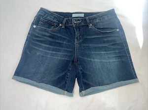 GUESS Womens Size 29 Shorts Blue Denim Cuffed Distressed - Picture 1 of 10