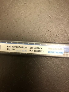 RJR26FW502M, BOURNS, TRIMMER 5K OHM 0.25W PC PIN TOP 10PC LOT  - Picture 1 of 4