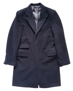 LAKELAND Trench Coat Overcoat Mens M Charcoal Grey Wool Blend - Picture 1 of 10