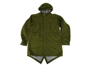 Nike Sportswear Mens Jacket Windbreaker Thin Long Parka Green/Gray Size Medium - Picture 1 of 17
