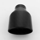 2.5" ID Oval Outlet Resonated Black 304 Stainless Steel Exhaust Tip Slant Cut