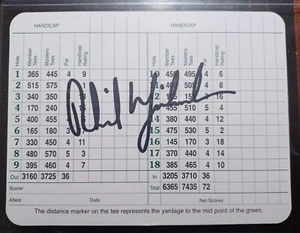 Phil Nickelson Signed Augusta National Golf Club Scorecard - Picture 1 of 2