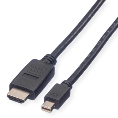 Mini DisplayPort Kabel, Mini DP-HDTV, Stecker/Stecker, schwarz, 1 m - Bild 1 von 4