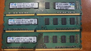 Lot of 3 Samsung 4GB DDR3-1600 DIMM M378B5273CH0-CH9  Memory RAM HP# 497158-D88 - Picture 1 of 1