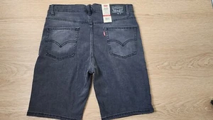 Levi's 511 Denim Slim Fit Shorts Size 20 Regular Black Bermuda Denim Jorts NWT - Picture 1 of 11