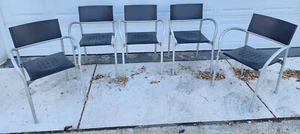 Segis Design Carlo Bartoli Chair With Arms Made In Italy Breeze 5 Chair Lot Used - Picture 1 of 8
