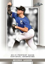 BENJAMIN WIEGMAN 2019 LEAF PERFECT GAME "BLACK" PARALLEL ROOKIE CARD! LTD 45!