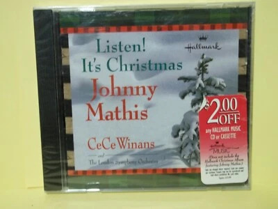 NOS 1999 Johnny Mathis CeCe Winans Listen! It's Christmas CD unopened hallmark  - Image 1 of 2