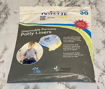 30-Count Kalencom 2in1 Potette Plus Portable Potty Liners Travel Single Use NEW  - Image 1 of 2