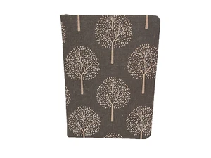 New 65 Page Lined  & 65 Page Unlined Journal Cloth Bound Trees Grey Cream Pages - Picture 1 of 6