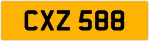 CXZ 588 C 3x3 DATELESS PRIVATE NUMBER PLATE CAM COL CHRIS CHAS CHARLIE CAL CON - Picture 1 of 1