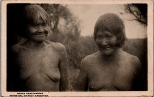 Argentina Indias Centenarias Indios Del Chaco Indians Natives RPPC C373 - Picture 1 of 2