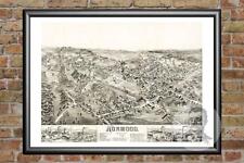 Old Map of Norwood, MA from 1882 - Vintage Massachusetts Art, Historic Decor