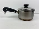 Revere Ware 1801 Copper Clad Patent 2272609 Stainless Steel Saucepan 1 1/2 Qt