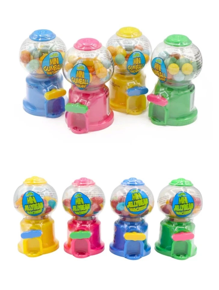 Mini Gumball/Jelly Bean Machine Fun Candy Dispenser Toy Assorted Colors - Image 1 of 1