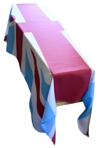 Drapé cercueil drapeau Union Jack bleu ciel clair et ciel - envoi rapide - Photo 1 sur 5