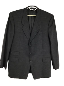 Karl Lagerfeld Paris Mens Blazer 46L   Dark Gray  3-Button Wool Jacket - Picture 1 of 13