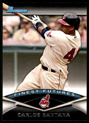 2011 Bowman Finest Futures ! Carlos Santana Cleveland Indians #FF7 - Image 1 of 2