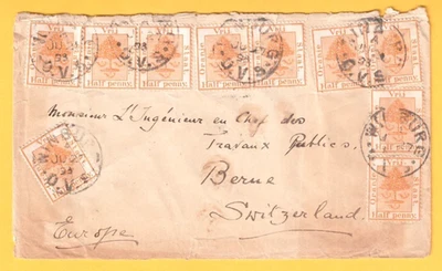 Sudáfrica Naranja a Suiza ¡10 sellos! arrivcancel 1898 Países Bajos Foto 1 de 2